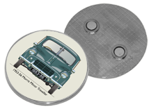 Morris Minor Traveller Series II 1953-56 Round Fridge Magnet